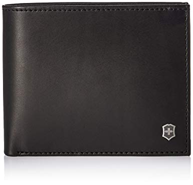 Victorinox Men's Altius Edge Zenon Bi-fold Wallet With Rfid Accessory, black leather, L