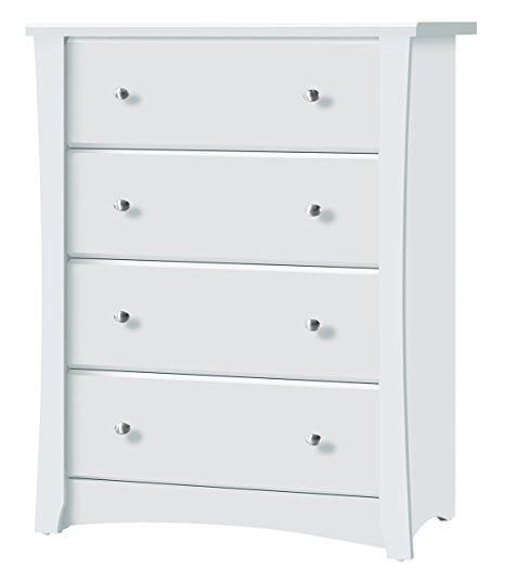 Storkcraft Crescent 4 Drawer Chest, White