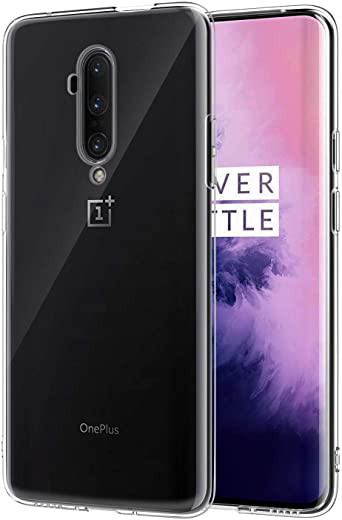 MoKo Compatible with OnePlus 7T Pro Case, Soft Clear Light and Slim Protective Case Shockproof Anti-Scratch Anti-Yellow Flexible TPU Cover for OnePlus 7T Pro - Crystal Clear