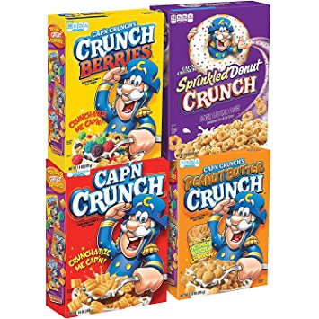 Cap'N Crunch Breakfast Cereal, Variety Pack, 14 oz (4 Count)