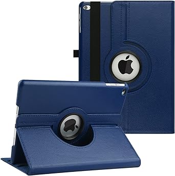 New iPad 9.7 2018 2017/ iPad Air 2/ iPad Air 1 Case - 360 Degree Rotating Stand Protective Cover Smart Case with Auto Sleep/Wake for Apple iPad 5th/6th Generation (Navy Blue)