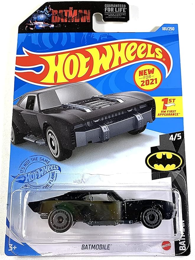 Hot Wheels 2021, Batmobile Black, Batman 4/5, 181/250, HW First Appearance Factory Sealed Exclusive