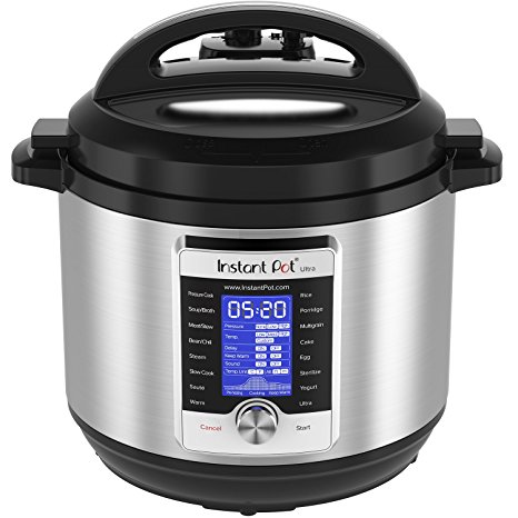 Instant Pot Ultra 8 Quart 10-in-1 Multi-Use Programmable Pressure Cooker 8 Quart, Silver