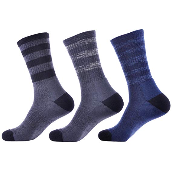 SOLAX 72% Merino Wool Women's Hiking Socks Mens Outdoor Trail Crew Socks 3 Pack