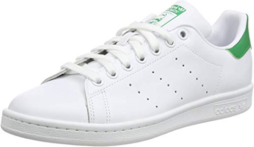 adidas Originals Men's Stan Smith Sneaker, Footwear White/Core White/Green, 13.5