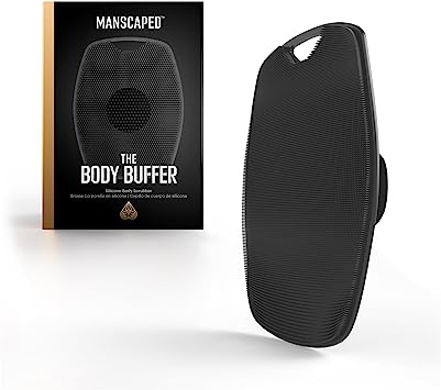 MANSCAPED™ The Body Buffer Premium Silicone Scrubber for Nourishing, Cleaning & Exfoliating Your Skin - Lather Boosting Bristles with Ergonomic No-Slip Handle, Long-Lasting & Easy to Clean (1-Pack)