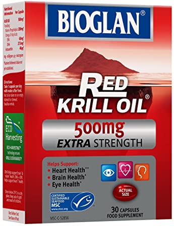 Bioglan 500mg Red Krill Oil Capsules - Pack of 30 Capsules