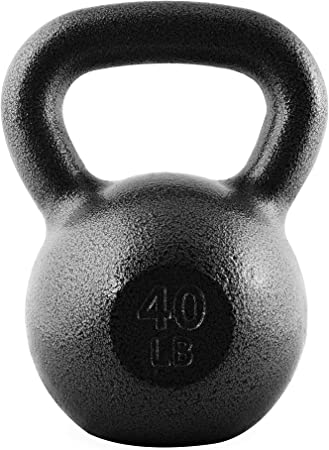 WF Athletic Supply Hammerstone Painted Cast Iron Kettlebells, Home & Gym Equipment, Great for Strength Training, Full Body Workout & Crossfit Training, Color & Size Options Available in 10-80 Pounds