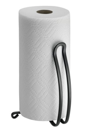 mDesign Paper Towel Holder for Kitchen Countertops - Matte Black