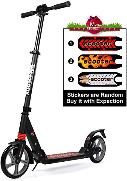 MOTORAUX Kick Scooter with Adjustable Heights Foldable Scooter for Adults and Teens