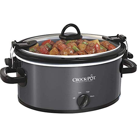 Crock-Pot 5 Qt. Cook & Carry Slow Cooker, Metallic (Grey)