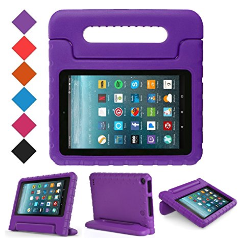 BMOUO All New Fire 7 2017 Case - Light Weight Shock Proof Handle Kid-Proof Cover Case for All New Fire 7 Tablet (7th Generation, 2017 Release), Purple