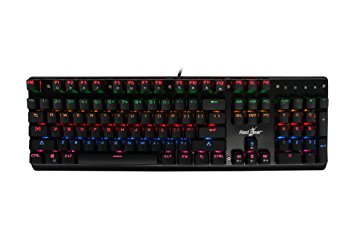 Redgear MK881 Invador professional mechanical keyboard with Kailh blue switches, Lightning effect and windows key lock (Black)