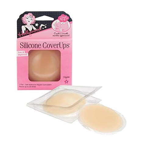 Hollywood Fashion Silicone Cover Ups Reusable Nipple Concealers 2 Pair
