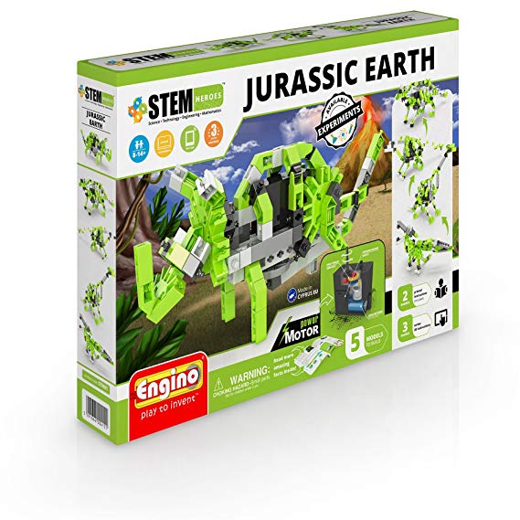Engino Jurassic Earth ~ Motorized Models Construction System Toy