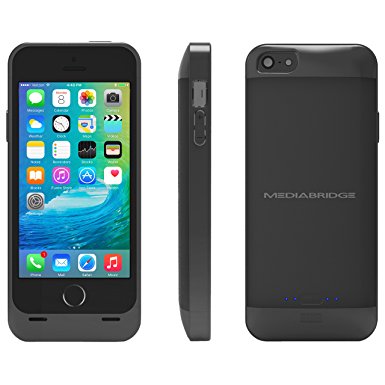 Mediabridge Extended Battery Case for iPhone SE / iPhone 5S / iPhone 5 - Black - (Part# PC1-IP5-BLK )