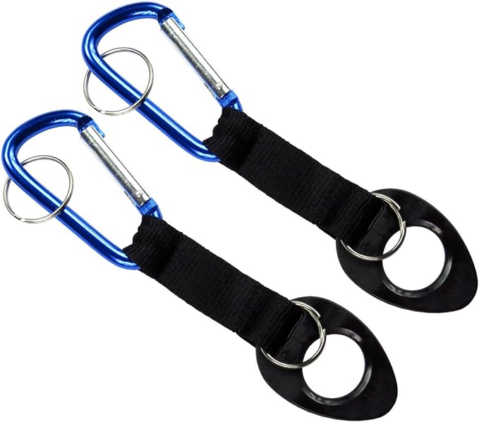 (2) Water Bottle Holders W/Blue Aluminum Carabiner Attachmenst