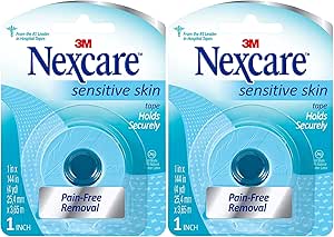 Nexcare Sensitive Skin Low Trauma Tape, 2 count