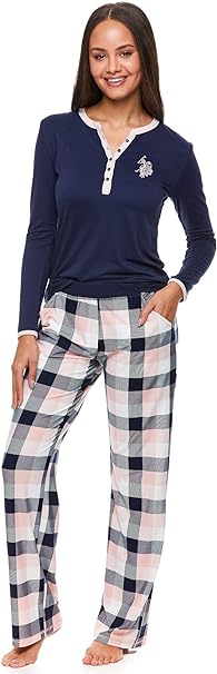 U.S. Polo Assn. Womens Christmas Pajama Set - Holiday Pajamas for Women - Christmas Pajamas for Women - Womens PJ Set