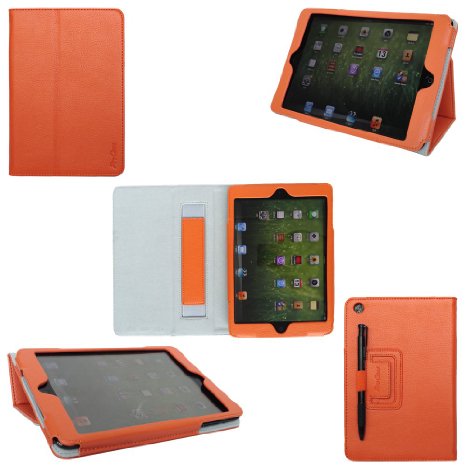 ProCase iPad mini Case - Flip Stand Leather Cover Case for Apple iPad mini 7.9-Inch Tablet auto sleep /wake feature (Orange)