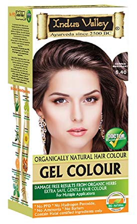 Indus Valley Copper Mahogany Gel Hair Dye Colouring Kit 5.4