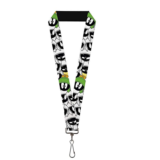 Buckle Down Lanyard-1.0-Marvin The Martian Expressions Stacked White