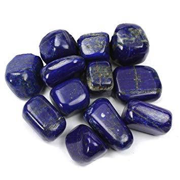 Crystal Allies Materials: 1lb Bulk Natural Tumbled Lapis Lazuli Stones from Afghanistan – Large 1″