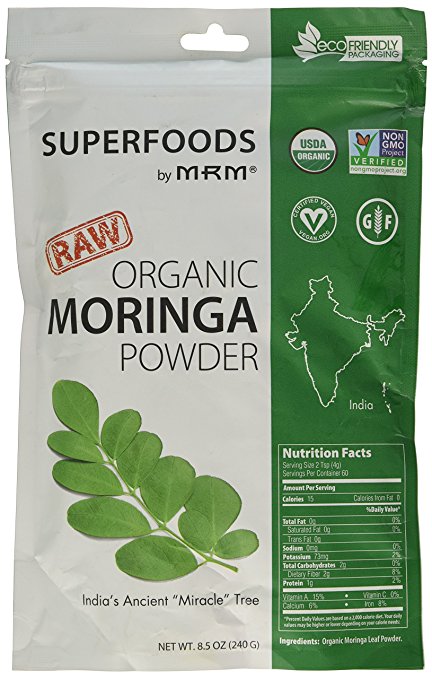 MRM Raw Organic Moringa Leaf Powder, 8.5 Ounce