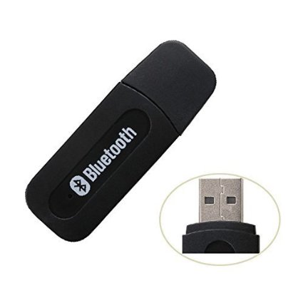 Updated erantonUSB Bluetooth Audio Music Receiver Adapter 35mm Stereo Output for Car Home Stereo