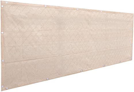 Alion Home Elegant Privacy Screen for Backyard Deck, Patio, Balcony, Fence, Pool, Porch, Railing. Banha Beige 35 inches Height (3' x 15')