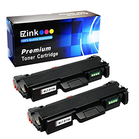 E-Z Ink (TM) Compatible Black Toner Cartridge Replacement For Samsung 116 MLT-D116L High Yield (2 Toners) Compatible with CL-M2625D SL-M2675F SL-M2825DW SL-M2835DW SL-M2875FD SL-M2875FW SL-M2885FW
