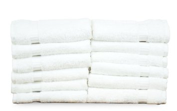 Luxury Hotel and Spa Towel 100 Genuine Turkish Cotton White Wash Cloth  - Set of 12