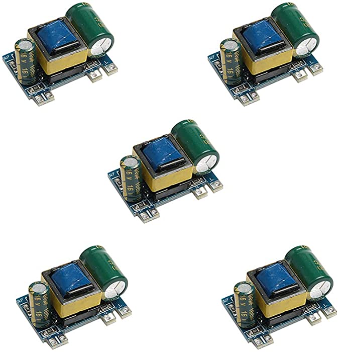 Acxico 5Pcs 12V 300mA Board Module Mini AC-DC 110V 120V 220V 230V to 5V 12V Converter Board Module Power Supply