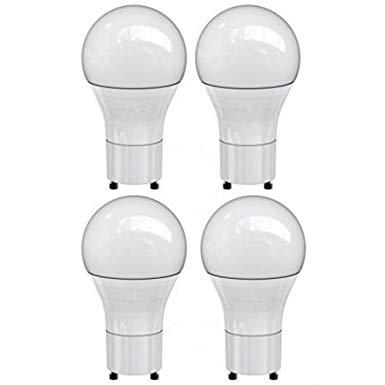 SleekLighting 9W A19, GU24 Base, Dimmable General Purpose Household Light Bulb, Warm White 800lm, 240 Degree, UL Listed - 4 Pack