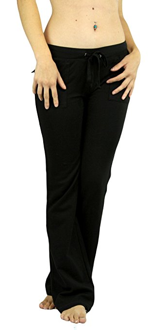 ToBeInStyle Women's Drawstring Sweatpants w/ Side & Back Pockets