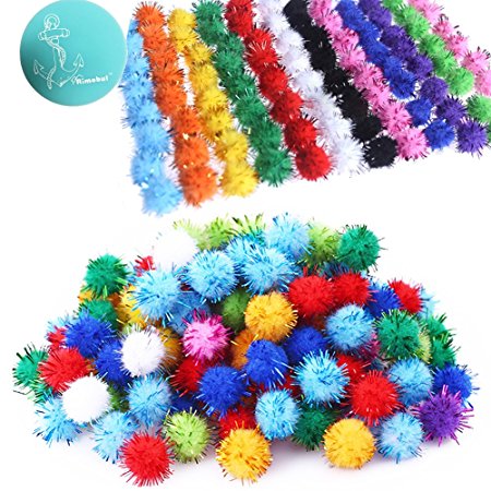 Rimobul Standard 10 Colors Sparkle Balls My Cat's All Time Favorite Toy - 1.5" - 100 Pack