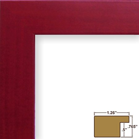 Craig Frames 26024 12 by 12-Inch Picture Frame, Smooth Wrap Finish, 1.26-Inch Wide, Red