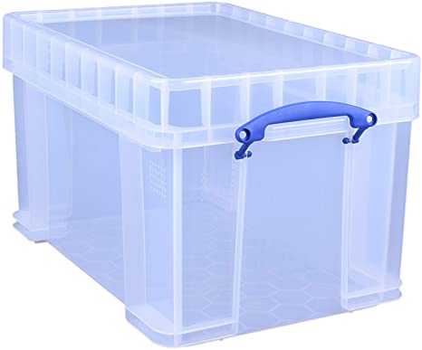 Really Useful Products 48 XL Litre Box, Transparent Clear