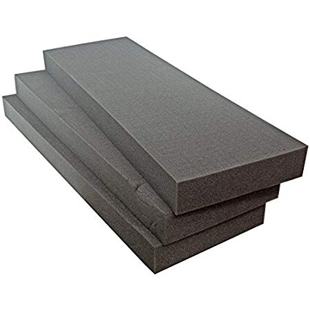 SRA Cases EN-AC-FG-C403-FOAM-CB 3 Pre-Scored Foam Blocks Insert for EN-AC-FG-C403, 32.6" x 10.8" x 2.4", Grey