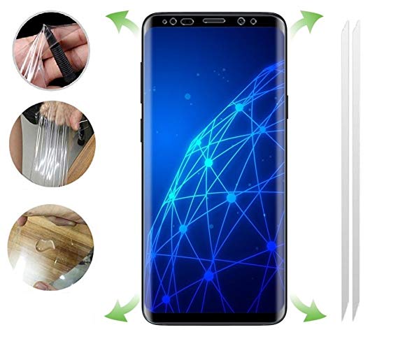 teKKno® PACK of 2 Samsung Galaxy S9 PLUS [TPU] FULL COVERAGE Reinforced Soft TPU Clear LCD Screen Protector Guard Covers (Case Friendly)