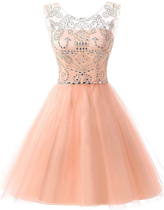 Sarahbridal Women's Short Tulle Beading Homecoming Dresses 2020 Prom Party Gowns
