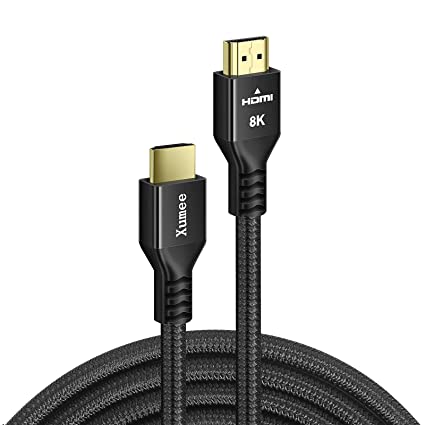 HDMI 2.1 Cable, 48Gbps Ultra High Speed, 8K60 4K120 144Hz eARC 3D HDR HDCP 2.2 2.3 Compatible with Dolby Vision Apple TV 4K Roku Sony LG Samsung TV Xbox Series X PS4 PS5 (10ft/3M)