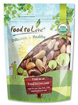 Food to Live Organic Brazil Nuts (Raw, No Shell) (2 Pounds)