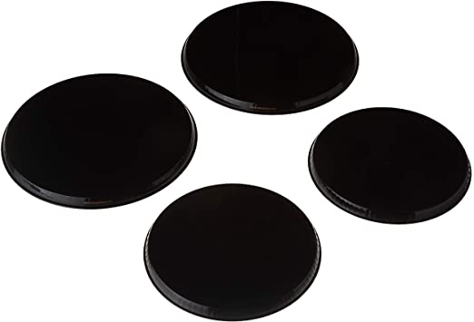 Range Kleen Set of Four Burner Kovers, Black