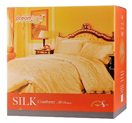 Dreamland Comfort All Natural Mulberry Silk Comforter for All Seasons, Pink Twin size