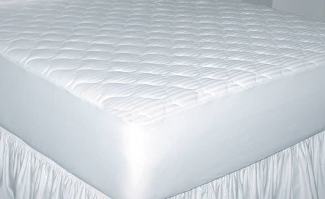 Newpoint Home Deluxe 250-Thread-Count Cotton Damask Stripe King Mattress Pad