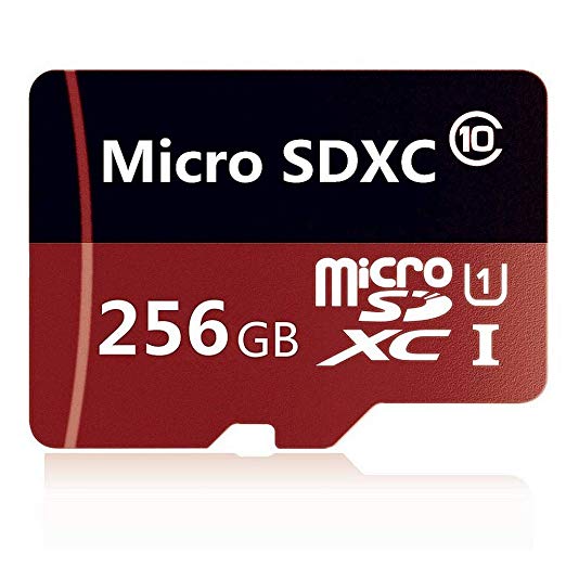 256GB Micro SD SDXC Memory Card High Speed Class 10 256gb with Micro SD Adapter
