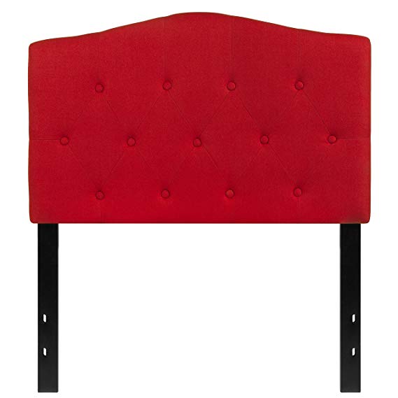 Flash Furniture Cambridge Tufted Upholstered Twin Size Headboard in Red Fabric