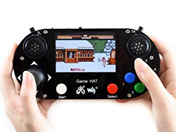 Game HAT for Raspberry Pi A /B /2B/3B/3B /Zero/Zero W Portable Game Console Gamepad Kit with 3.5inch IPS Screen on Board, Smoothly Display