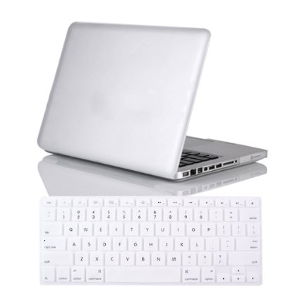 New Macbook Case 12-inch  IC iClover 12-Inch Ultralight Rubberized Hard Candy Case CoverSilicon Keyboard CoverClear LCD Screen Protector For Apple The New MacBook 12 With Retina Display A1534 2015 Release-White